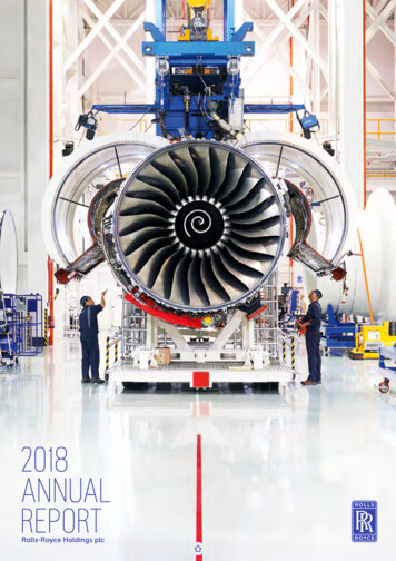 2018 ANNUAL REPORT - Rolls-Royce Holdings