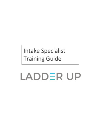 Intake Specialist Training Guide - Ladder Up