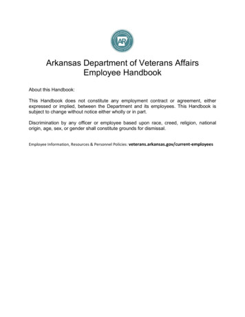 Arkansas Department Of Veterans Affairs Employee Handbook