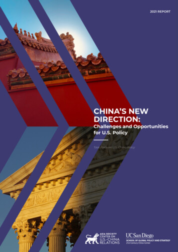 CHINA'S NEW DIRECTION - Asia Society