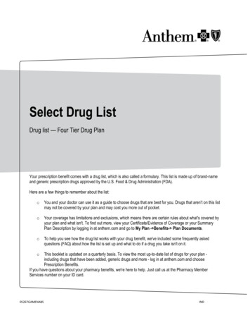 Select Drug List - MMITNetwork