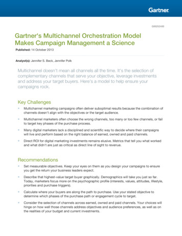 Gartner's Multichannel Orchestration Model Makes Campaign Management A .