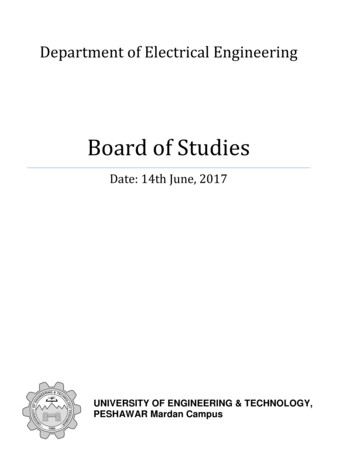 Board Of Studies - University Of Engineering & Technology, Mardan