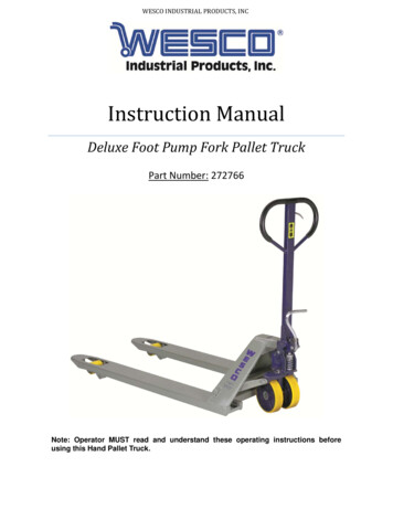 Deluxe Foot Pump Fork Pallet Truck - Wesco Industrial Products, Inc.