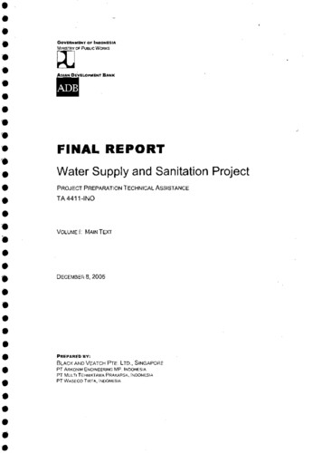 Water Supply And Sanitation Project - Asian Development Bank