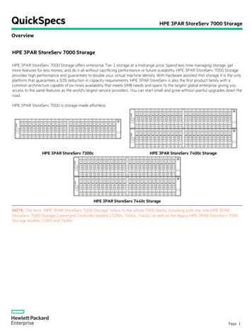 HPE 3PAR StoreServ 7000 Storage - Vistaitgroup 