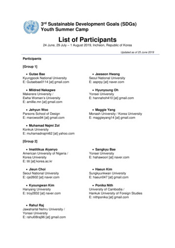 List Of Participants - United Nations