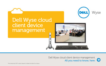 Dell Wyse Cloud Client Device Management