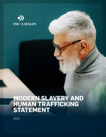 Modern Slavery And Human Trafficking Statement - SNC-Lavalin