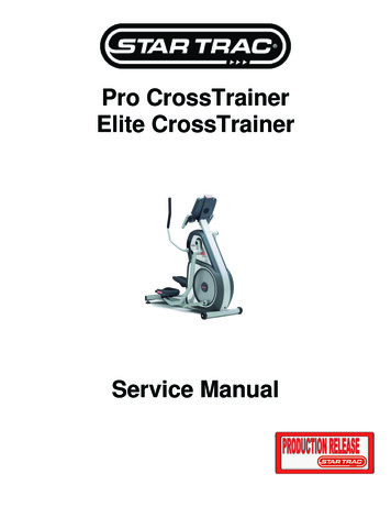 Cross Trainer Svc Man Rev A 620-7575 - Core Health And Fitness