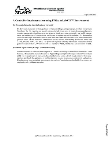 A Controller Implementation Using FPGA In LabVIEW Environment