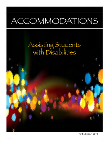 Accommodations: Assisting Students With Disabilities