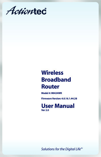 Wireless Broadband Router User Manual - Verizon