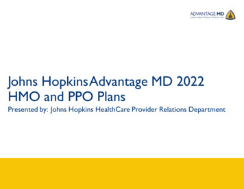 Johns HopkinsAdvantage MD 2022 HMO And PPO Plans - Hopkins Medicine