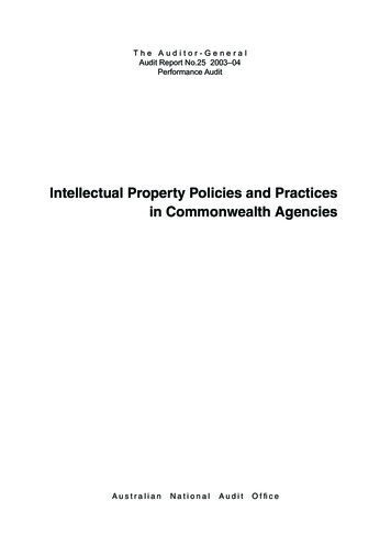 Intellectual Property Policies And Practices In Commonwealth Agencies