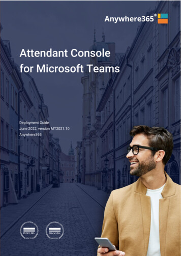 Attendant Console For Microsoft Teams - Anywhere365