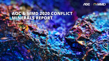 Aoc & Mmd 2020 Conflict Minerals Report