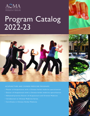Program Catalog 2022-23 - Aoma.edu