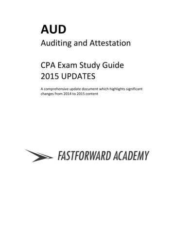 Auditing And Attestation CPA Exam Study Guide 2015 UPDATES