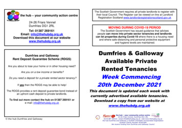 Dumfries & Galloway Available Private Tenancies 20th December . - The Hub