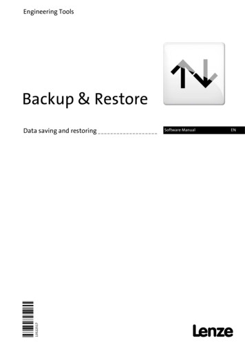 Backup & Restore - Lenze