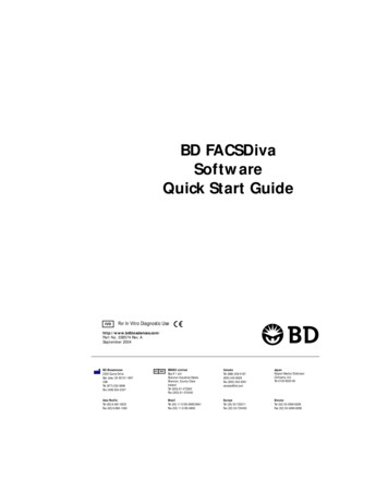 BD FACSDiva Software Quick Start Guide - Blizard Institute