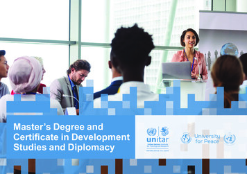Master's Degree And Certificate In Development Studies . - UN SDG:Learn
