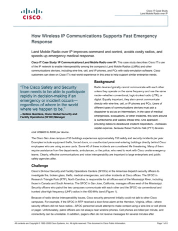 How Wireless IP Communications Supports Fast Emergency Response - Cisco
