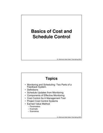 Cost And Schedule Control - Assakkaf 