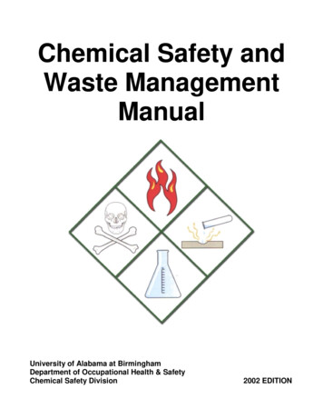 Chemical Safety And Waste Management Manual