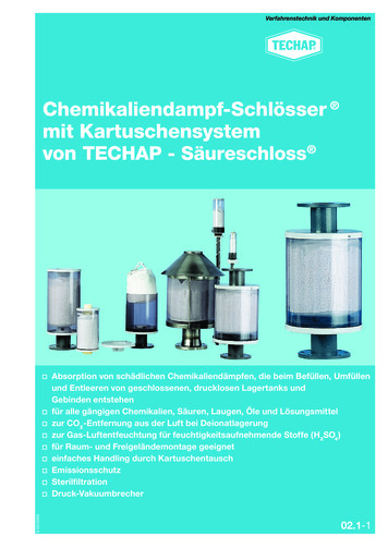 Chemikaliendampf-Schlösser Mit Kartuschensystem Von TECHAP - Säureschloss