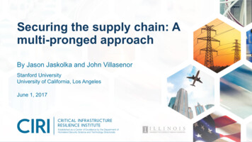 Securing The Supply Chain: A Multi-pronged Approach