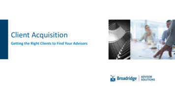 Client Acquisition - SIFMA