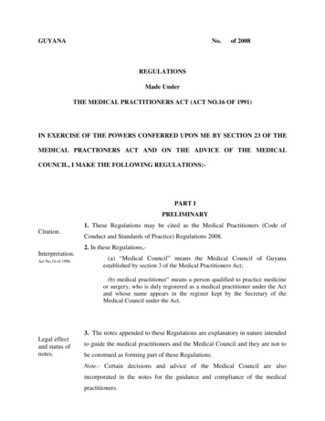 Code Of Ethics Regulations1 - Medical Council Of Guyana