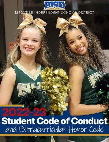 Code Of Conduct And Honor Code - Birdvilleschools 