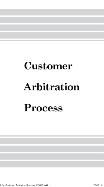 Customer Arbitration Process - NCDS