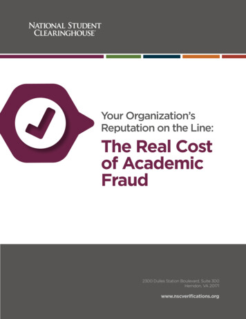 Cost Of Academic Fraud - National Student Clearinghouse Verification .