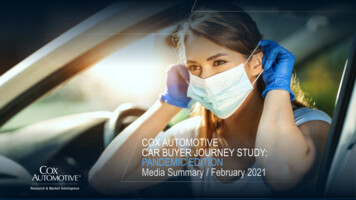 COX AUTOMOTIVE CAR BUYER JOURNEY STUDY: PANDEMIC EDITION Media Summary .