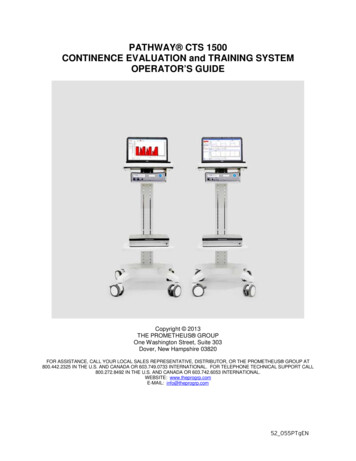 CTS 1500 PT Operator's Guide - CMT Medical