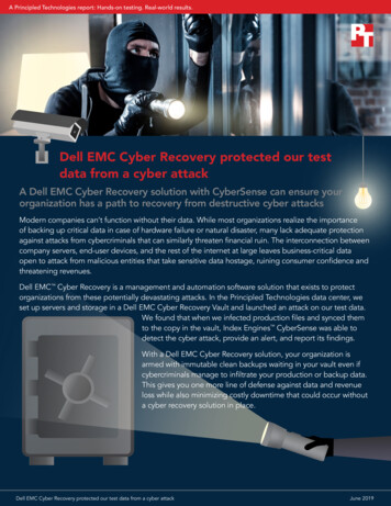Cyber Recovery Vault Report - Principled Technologies