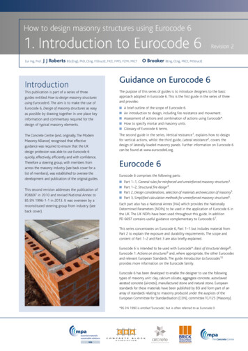 1. Introduction To Eurocode 6 - Brick