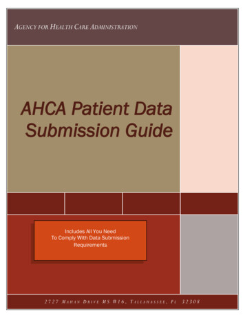 AHCA Patient Data Submission Guide - Florida