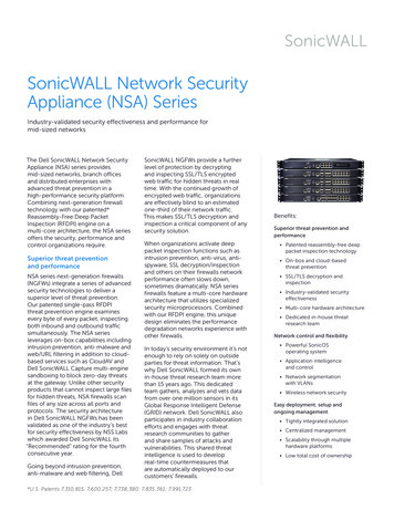 SonicWALL Network Security Appliance (NSA) Series - Medialine