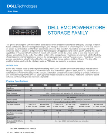 Dell EMC PowerStore Spec Sheet - StorageReview 