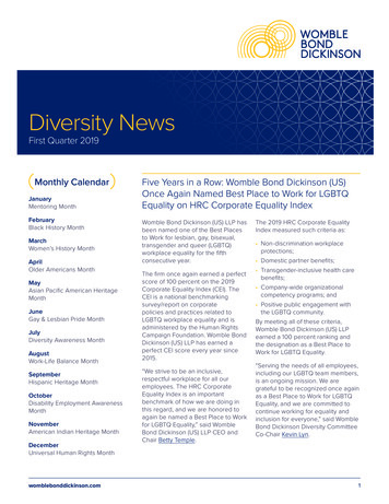 Diversity News - Womble Bond Dickinson Transatlantic Law Firm
