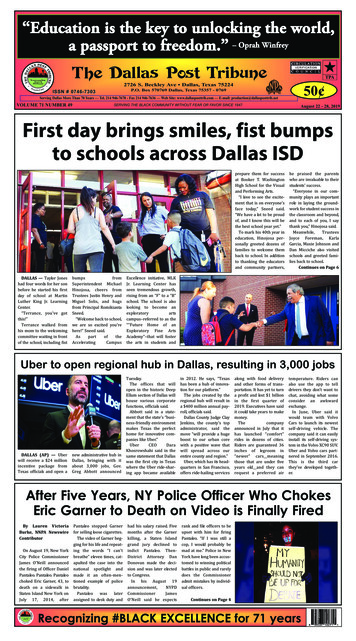 Serving Dallas More Than 70 Years - Dallas Post Trib