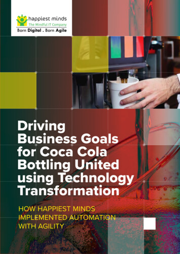 Driving Business Goals For Coca Cola Bottling United . - Happiest Minds