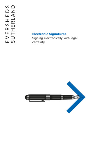 Electronic Signatures - Eversheds Sutherland
