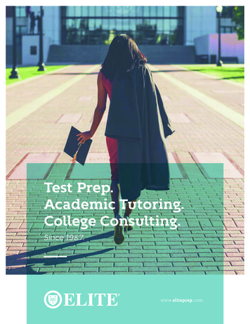 Test Prep. Academic Tutoring. College Consulting. - Elite Prep