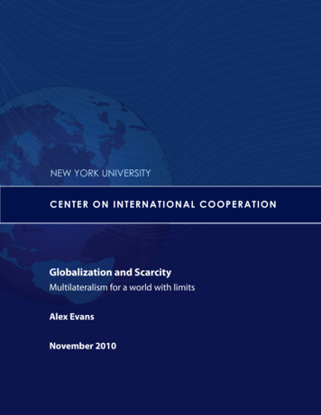 Globalization And Scarcity - New York University